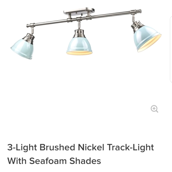 New 3 Light Track Lighting Brushed Nickel Seafoam